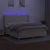 Vidaxl Box spring postelja z vzmetnico LED krem 160x200 cm blago