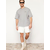 Trendyol Gray Oversize 100% Cotton Crew Neck Minimal Text Printed T-Shirt