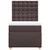 vidaXL vidaXL Box spring postelja z vzmetnico temno rjava 100x200 cm blago, (21291616)