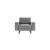 ATELIER DEL SOFA 1-Seat Sofa Sparrow 1 Fog Grey Walnut