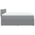 Vidaxl Box spring postelja z vzmetnico svetlo siva 200x200 cm blago