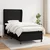 shumee Box spring postelja z vzmetnico črna 90x200 cm blago