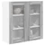 vidaXL Viseča omarica Riga Siva Sonoma 80 x 31 x 80 cm Konstruiran les