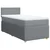 Vidaxl Box spring postelja z vzmetnico svetlo siva 90x200 cm blago