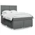 Vidaxl Box spring postelja z vzmetnico temno siva 160x200 cm blago
