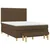 Vidaxl Box spring postelja z vzmetnico temno rjava 140x200 cm blago