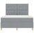LED Box Spring Krevet Svijetlo siva 160 x 200 cm tkanina