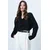 Trend Alacati Stili Ženska bluza dugih rukava Alc-X13126, Crna