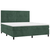 VIDAXL Box spring postelja z vzmetnico temno zelena 180x200