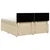 Vidaxl Box spring postelja z vzmetnico krem 180x200 cm blago