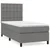 vidaXL Box spring postelja z vzmetnico temno siva 100x200 cm blago
