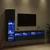 TV zidna jedinica Zidne 4 pcs Crni hrast Konstruirano drvo