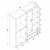 Hanah Home Elina 7926 Garderober, 180x210x52cm, Belo-braon