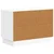 Noćni ormar s ladicama Bijela visokog sjaja 62 x 34,5 x 44,5 cm