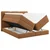 MID.YOU POSTELJA BOXSPRING 160 cm  x 200 cm , les, tekstil, leseni material opečnato rjava