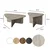 Hanah Home Set klub stolova Ballare, 2 komada, Prljavo beli