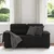 Vidaxl Dvosed črne barve 160x81x84 cm blago