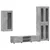 Set TV komoda FLORIN 3 pcs Betonski sivi Konstruirano drvo