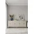 Hanah Home komoda Salkim 180, 180 cm, bela / travertin / zlatna