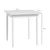 HOMCOM HOMCOM jedilna miza iz borovega lesa 75 D x 75 Š x 76 V cm Bela, (5000242583)