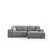 Atelier del Sofa Ugaona garnitura Pirlo 145x43x206cm Svetlosiva