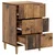 Noćni ormar Staro drvo 43 x 41 x 66,5 cm Konstruirano drvo