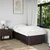 Vidaxl Posteljni okvir brez vzmetnice temno rjav 90x190 cm blago