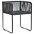 5-dijelni vrtni blagovaonski set od PVC ratana crni