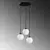Opviq Luster Orbital-15-14006, 36x36x115cm, IP20, Belo-crni