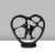 Aberto Design Dekorativna figura Love v2, 25 x 10 x 26 cm, Crna