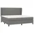 Vidaxl Box spring postelja z vzmetnico temno siva 200x200 cm blago