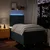 Vidaxl Box spring postelja z vzmetnico modra 120x190 cm blago