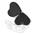 Denarnica za kovance (torbica) POIZEN INDUSTRIES - FAITHLESS HEART - BLACK - B-FTSHRCP-B-1