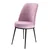 Hanah Home set trpezarijskih stolica Dexa 8 kom, roze tkanina Babyface, crne metalne noge