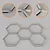 LED RGBW stropno svetlo sa prigušiva HEXAGON LED/144W/85-265V 7000K CRI 90 IP54 bela + daljinski upravljač