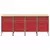 Radni ormar s ladicama 4 pcs Crvena i siva 200 x 55 x 85 cm