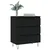 Komoda crna 60 x 35 x 70 cm od konstruiranog drva