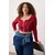 Trendyol Curve Ženska bluza Tbbaw26Af00041, Bordo