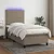 Vidaxl Box spring postelja z vzmetnico LED taupe 90x190 cm blago