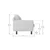 ATELIER DEL SOFA 1-Seat Sofa - fotelja Sparrow Loveseat Milk Froth Walnut