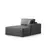 Atelier del Sofa Ugaona garnitura Pirlo 145x43x206cm Tamnosiva