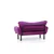 Atelier del Sofa Dvosed na razvlačenje Chatto 140x70x65cm Ljubičasti