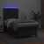 Vidaxl Box spring postelja z vzmetnico LED črna 90x200 cm umetno usnje