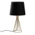 Opviq Stona lampa Telis-5381, 28x28x55 cm, IP20, Crno-zlatne boje