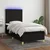 Vidaxl Box spring postelja z vzmetnico LED črna 80x200 cm blago