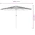 Vrtni suncobran s čeličnom šipkom smeđi 288x288x225 cm