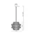Kristalni luster na lancu CROWN 12xE14/40W/230V hrom