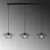Opviq Luster Mantar-6500-S-2, 155x35x110cm, IP20, Crni