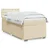 Vidaxl Box spring postelja z vzmetnico krem 100x200 cm blago