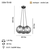 Opviq Luster Polino-73-03, O18, 18cm, IP20 Sivo-zlatne boje